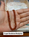 Elegant Looking Two layer sandstone neckpiece ( 24 Inch Length ) NL:0268 Jewel byjuwaan