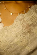 24Ct Gold plated AD stone  Neck chain CODE:NL0305 Jewel byjuwaan