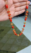 Beautiful coral with Nakshi ball unique neck piece CODE:NL0311 Jewel byjuwaan