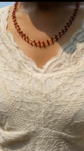 2 Layer Maroon Crystal Neck piece CODE :NL0327 Jewel byjuwaan