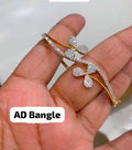 Flower designer unique American diamond lock Bangle ( Free size up to 2.5 ) Jewel byjuwaan