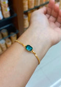 Green Amethyst stone Premium plated hand chain CODE :NL0351 Jewel byjuwaan