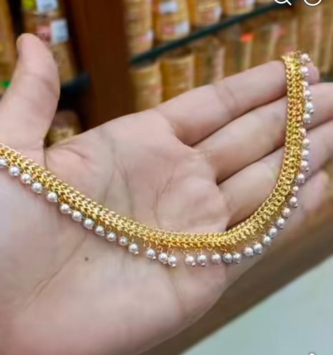 Premium Plated Unique designer Pearl neckpiece CODE:NL0356 Jewel byjuwaan