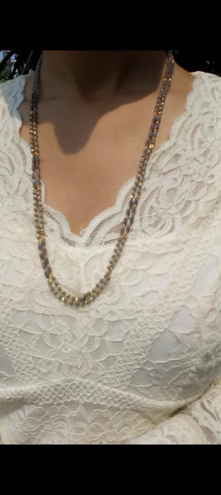 Unique color shade beautiful 2 layer crystal neck piece   CODE:NL0353 Jewel byjuwaan