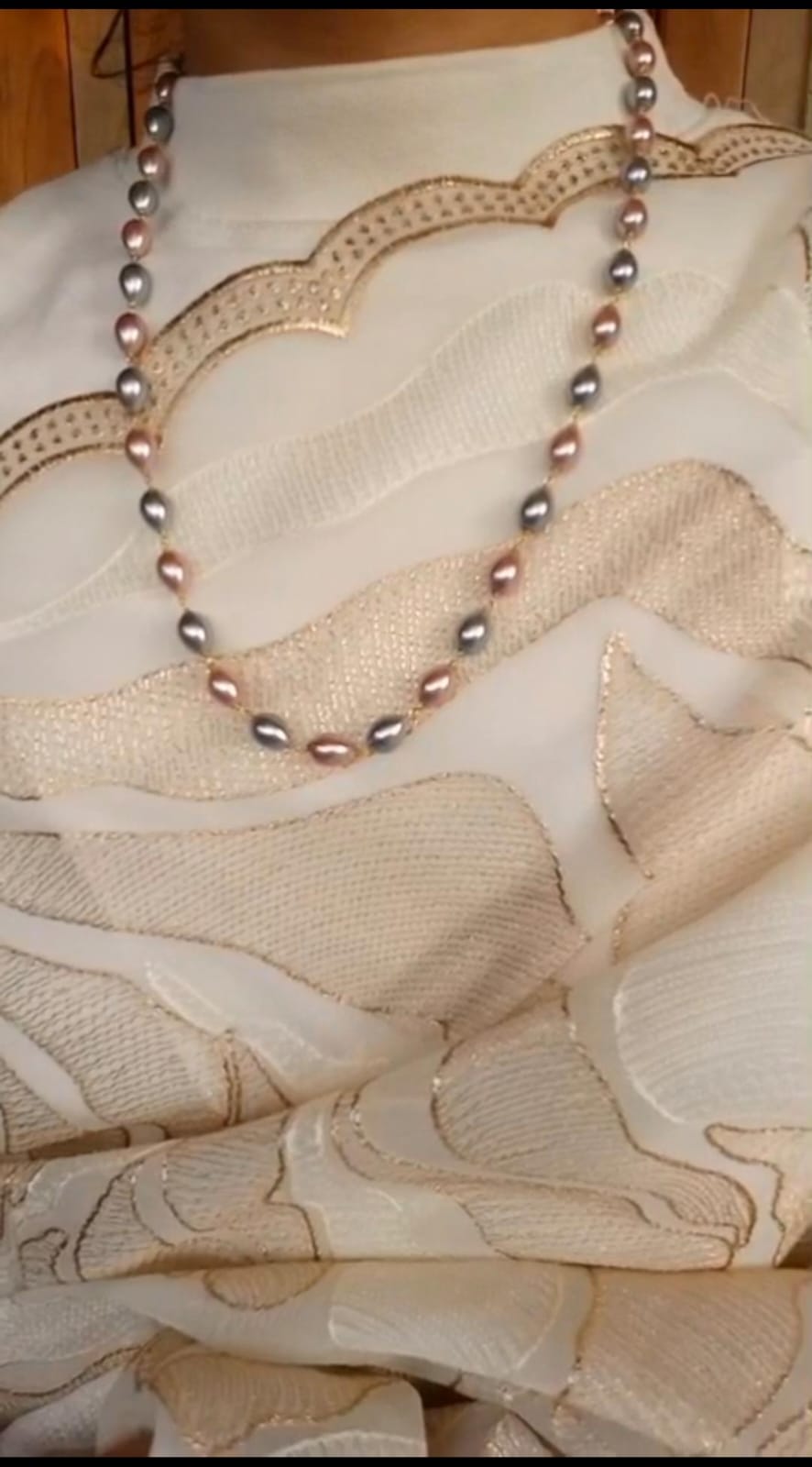 Unique Color Tone Metallic Pearl Neck piece CODE :NL 0389 Jewel byjuwaan