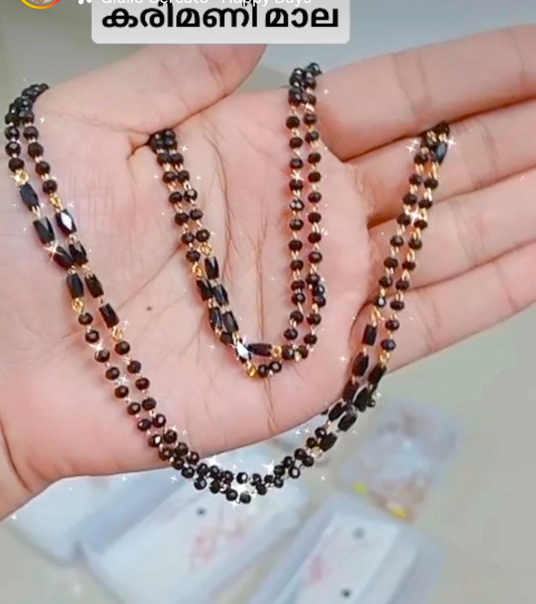 Black Crystal 2 Layer neck piece CODE NL0383 Jewel byjuwaan