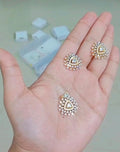 Pretty American Dimond Pendant  with Chain & Ear studs   ( T ) CODE :NL0384 Jewel byjuwaan