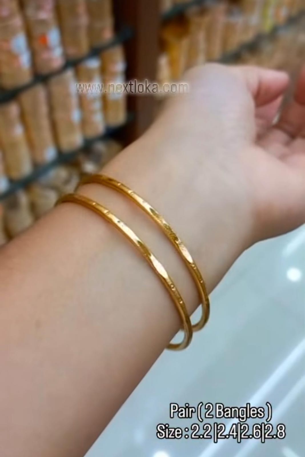 Premium plated simple & sleek design bangles ( 1 pair - 2 bangles ) CODE: NL0391 Jewel byjuwaan