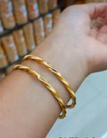Premium plated unique design bangles ( 1 pair - 2 bangles ) CODE :NL0392 Jewel byjuwaan
