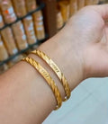 Premium plated unique bangles ( 1 pair - 2 bangles ) z CODE :NL0398 Jewel byjuwaan