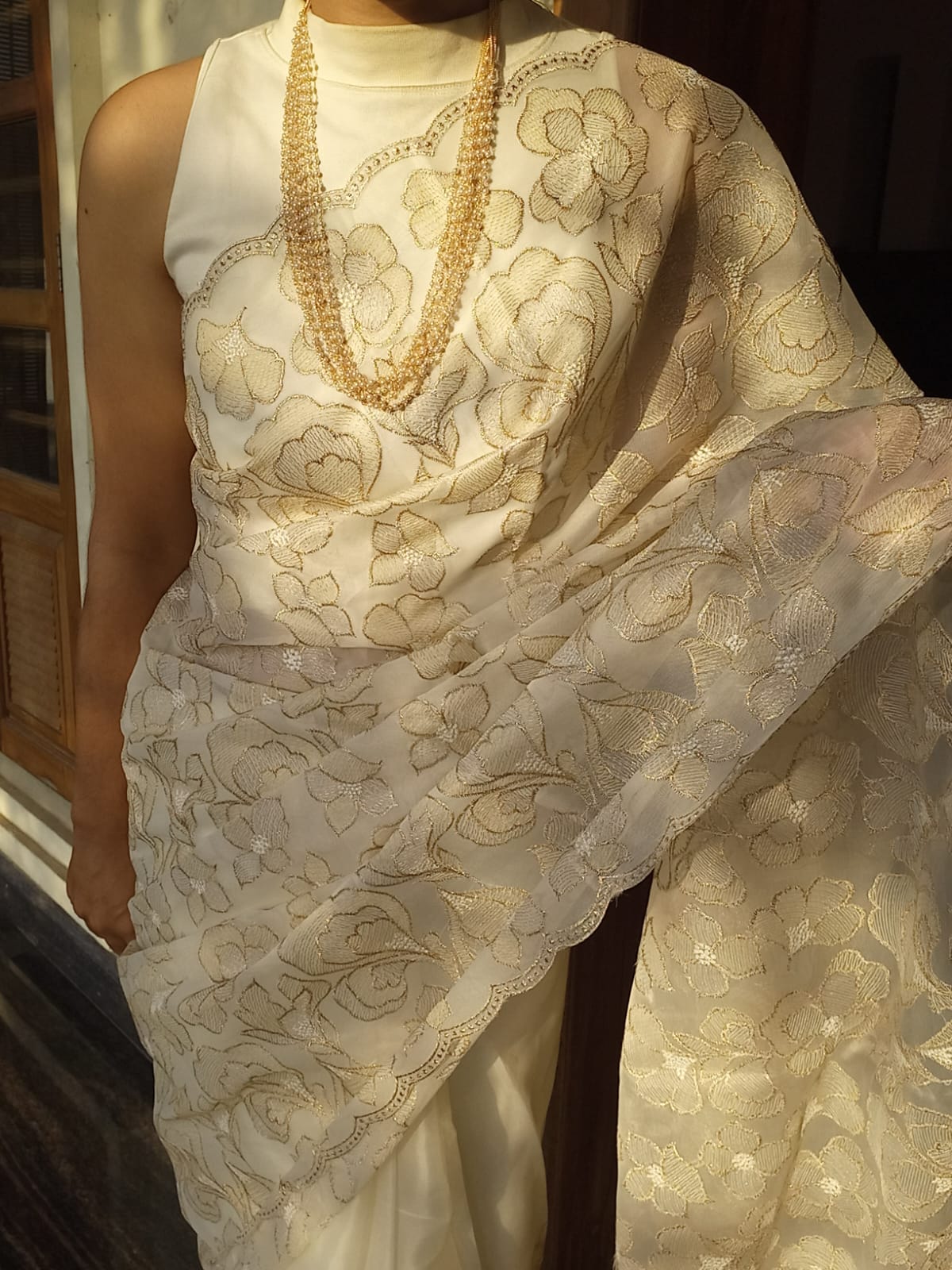 Turkish organza with beautiful embroidery work Prefect for functions  CODE:NL0401 Hanna Trends