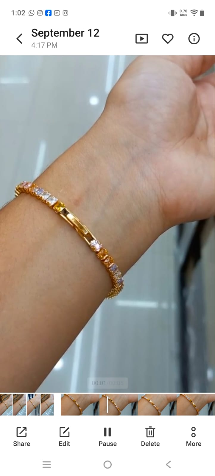 Premium  AD stones  hand bracelet CODE NL0410 Jewel byjuwaan