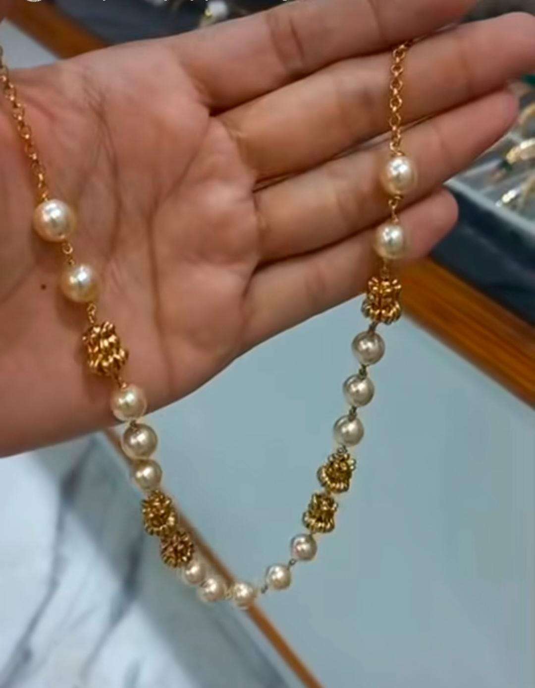 Simple & Premium Swarovski Pearl with   Antique ball combination neck piece     CODE:NL0416 Jewel byjuwaan