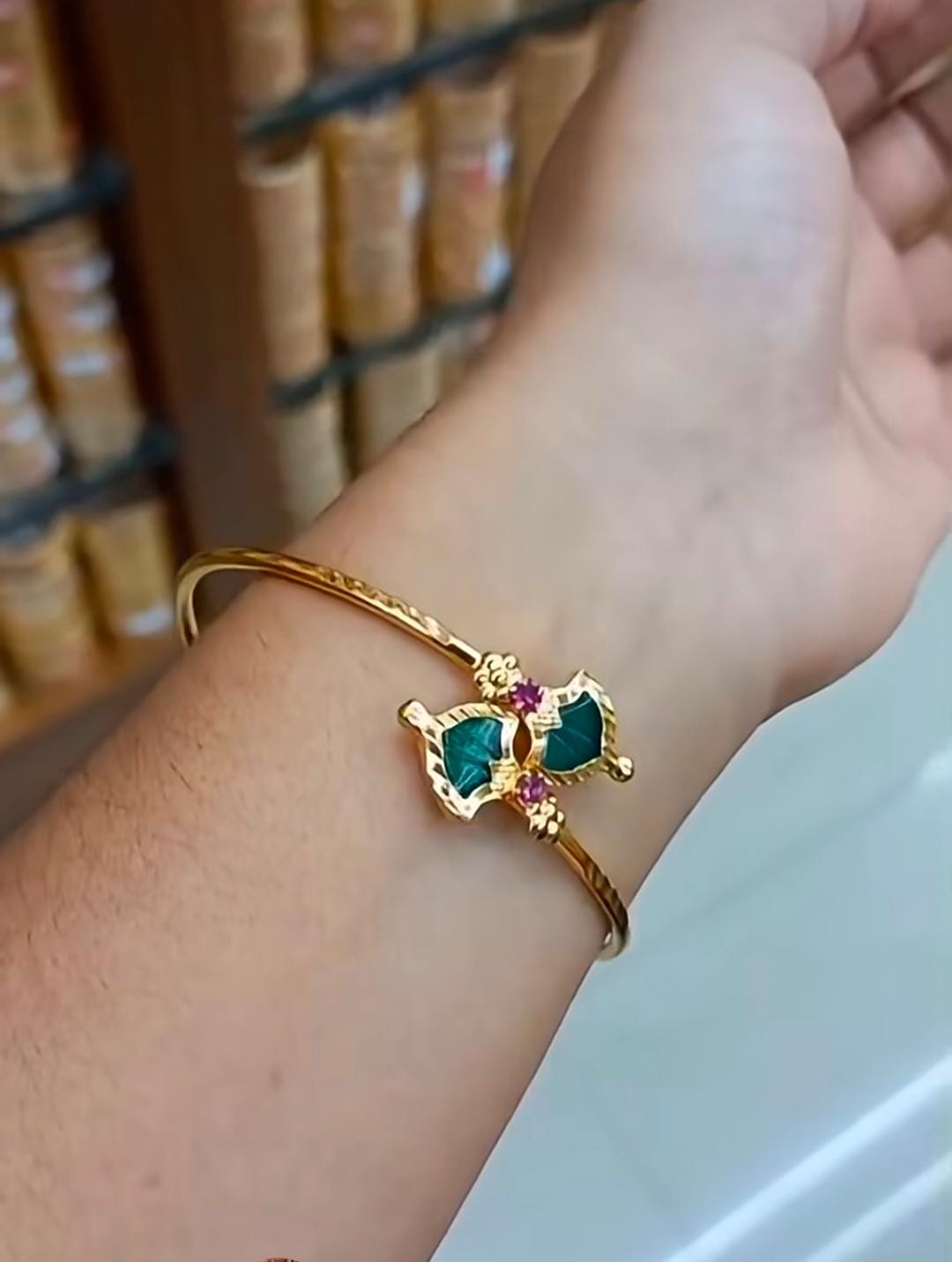 Premium 24Ct Gold Plated  Palakka Designer Bangle CODE:NL0420