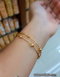 24Ct Golden plated simple & premium bangle ( Free size upto 2.6) CODE:NL0437