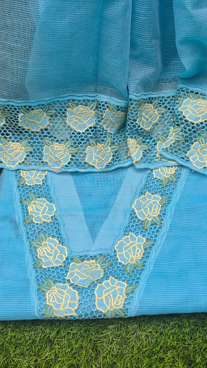 Silky Kota top and dupatta with beautiful cutwork CODE:NL0270 NEXTLOKA - Premium Clothing & Jewellery World