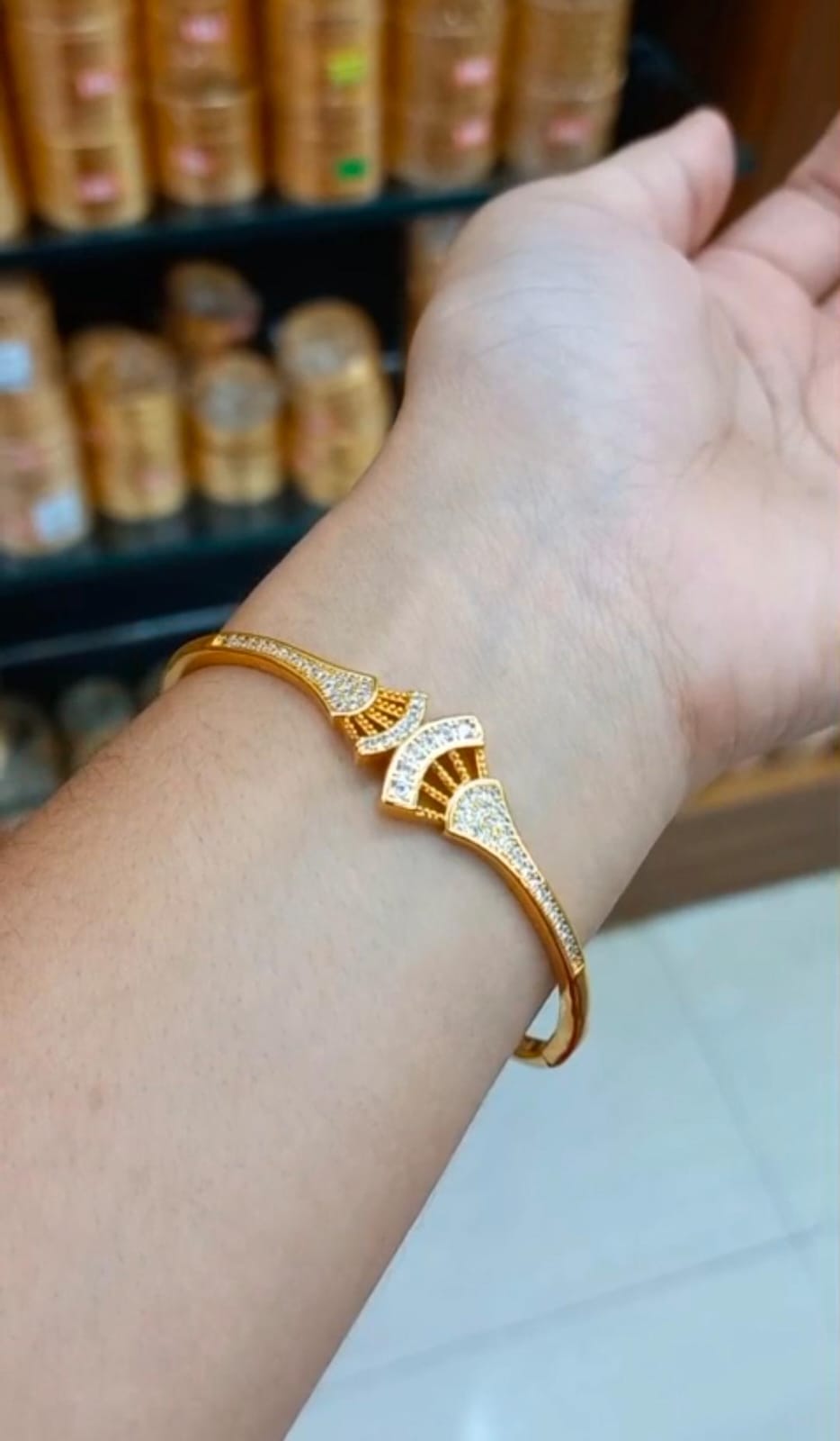 Premium American Diamond Bangle with Unique design  Lock Bangle CODE:NL0298 Jewel byjuwaan