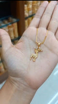 Daily wear  Deer AD stone pendent with chain CODE:NL0302 Jewel byjuwaan