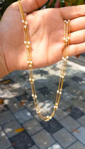 3 layer Gold Replica Pearl Neck piece ( 24 inch ) CODE: NL0314 Jewel byjuwaan