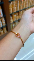 Ruby Color Premium Plated  AD stone Lock bangle CODE:NL0307 Jewel byjuwaan