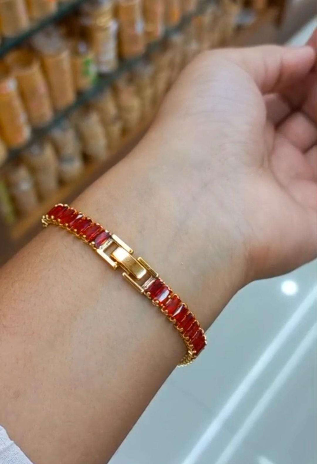 Premium Maroon  AD stones  hand bracelet CODE:NL0414 Jewel byjuwaan