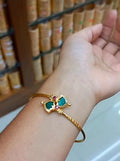 Premium 24Ct Gold Plated  Palakka Designer Bangle CODE:NL0420