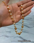 Swarovski Pearls with Antique balls combination premium Pearl neck piece CODE:NL0422