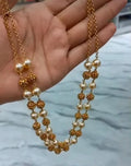 2 Layer Premium Swarovski Pearls with Antique balls pearl neckpiece CODE:NL0436