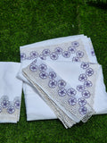 Organdy saree and blouse with beautiful cutwork CODE:NL0439