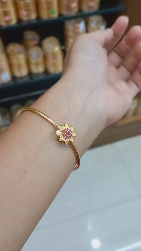 Premium Ruby AD Stone Combination bangle ( free size up to 2.6) NL:0265