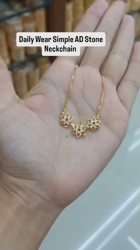 Cute and Elegant AD Stone Neckchain Code: NL0015