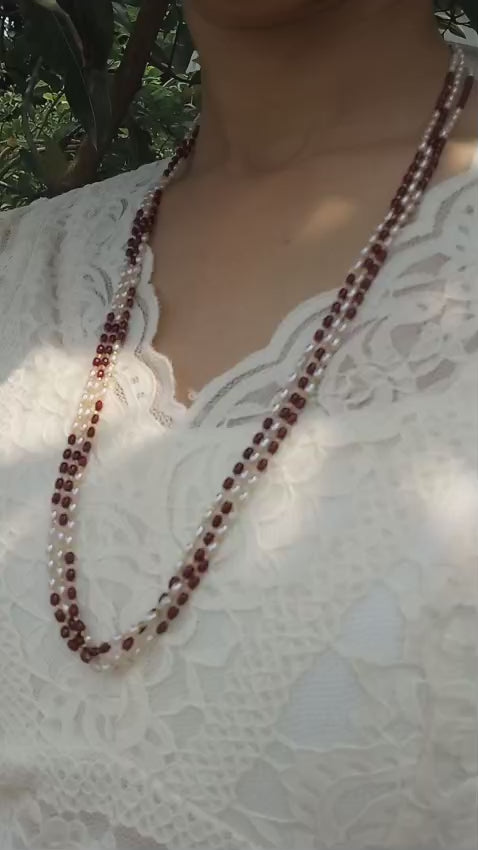 3 layer Rice pearl neck piece Code :NL0046