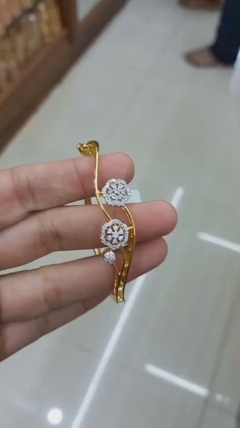Premium Gold Plated AD Diamond bangle Code: NL0007