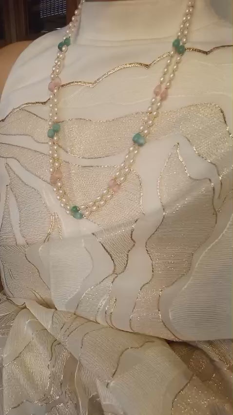 Beautiful 2 layer pearl neck piece Code : NL0177