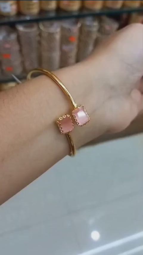 Cute and Premium pink stone BangleCode : NL0016