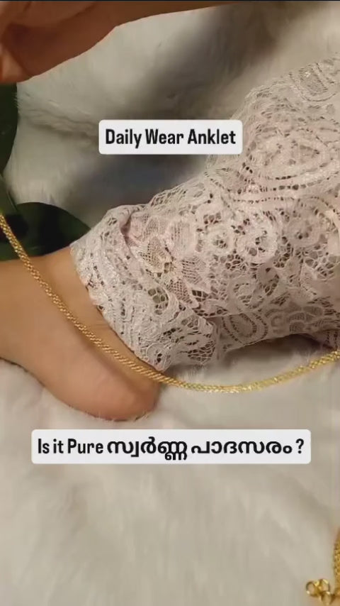 Premium Gold Plated Daily use anklet.Code: NL0013