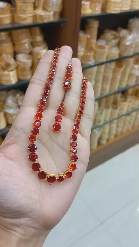 Unique color tone Premium  Quality Amethyst Stone Neck piece with Earrings CODE :NL0316