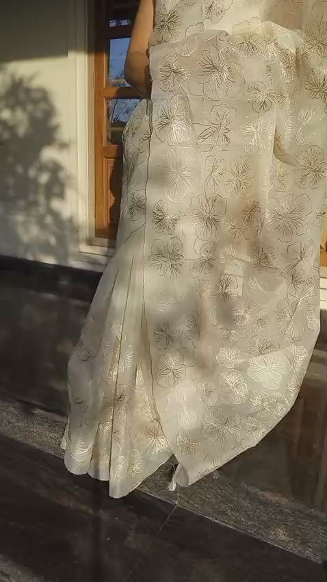 Unique & Exclusive Turkish organza type premium saree NL0218