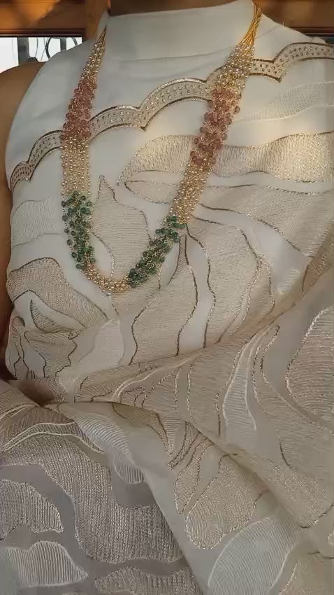 Beautiful Multi colour layered pearl neck piece Code : NL0107