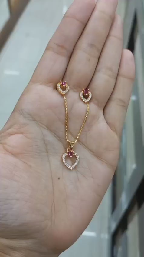 Premium daily wear AD Diamond pendent with chainCode: NL0005