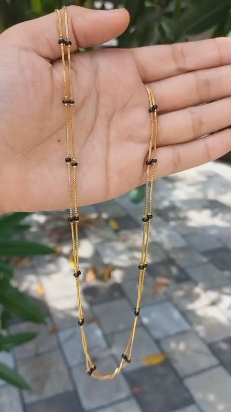 2 layer Gold Replica Black combination Neck piece CODE:NL0315