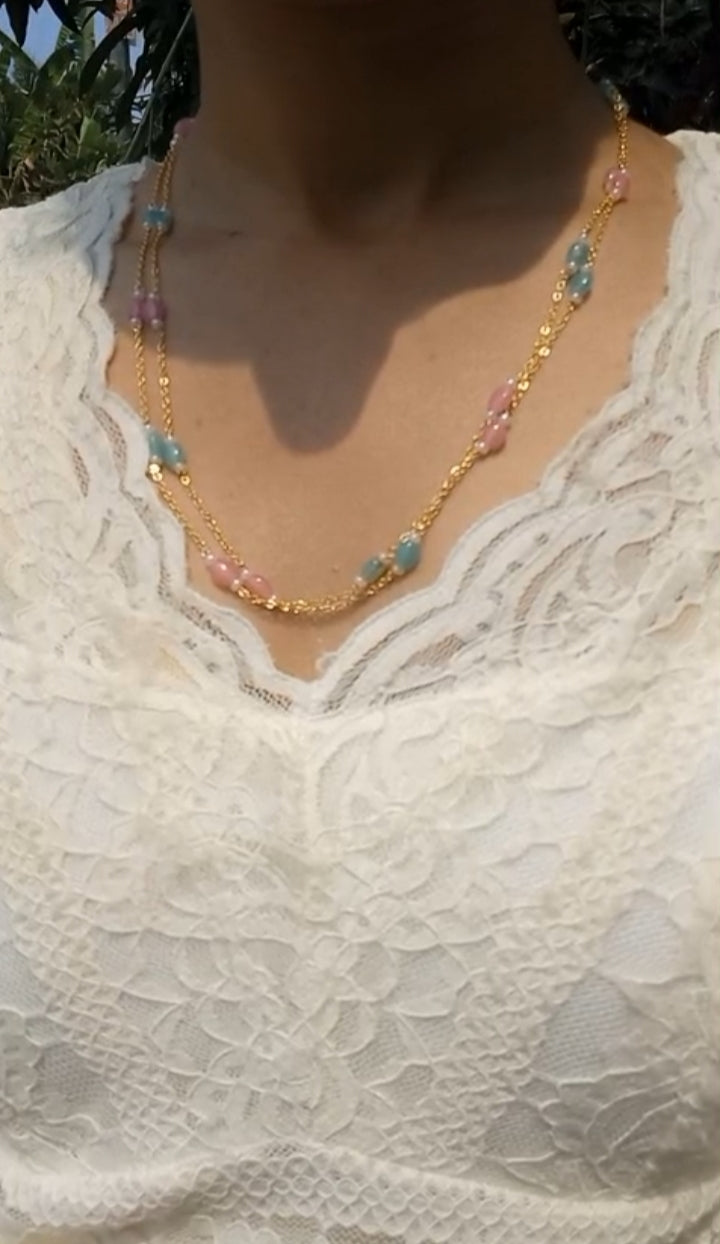 3 Layer Short length beautiful neck chain Code : *CSGP2S* Pearl Jewellery