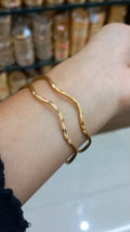 Premium plated simple & Unique pattern bangles ( pair : 2 bangles) Code: NLB0003 Jewel byjuwaan