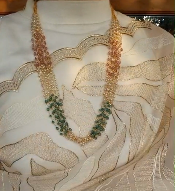 Beautiful Multi colour layered pearl neck piece 
Code : Multi8 Jewel byjuwaan