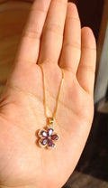 Daily wear premium  American diomond pendent with chain 
Code : FLWP Jewel byjuwaan