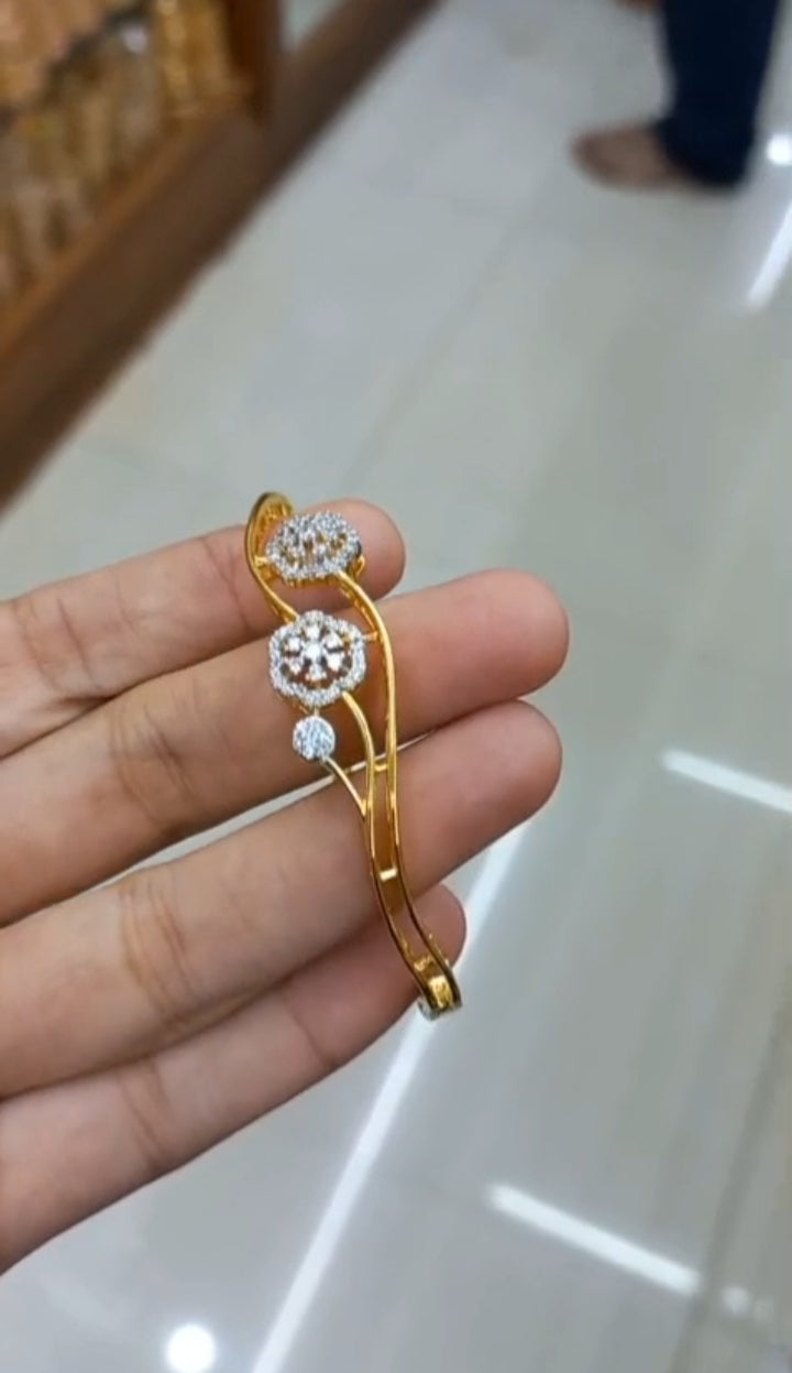 Premium Gold Plated AD Diamond bangle 
Code: ADB45 Jewel byjuwaan