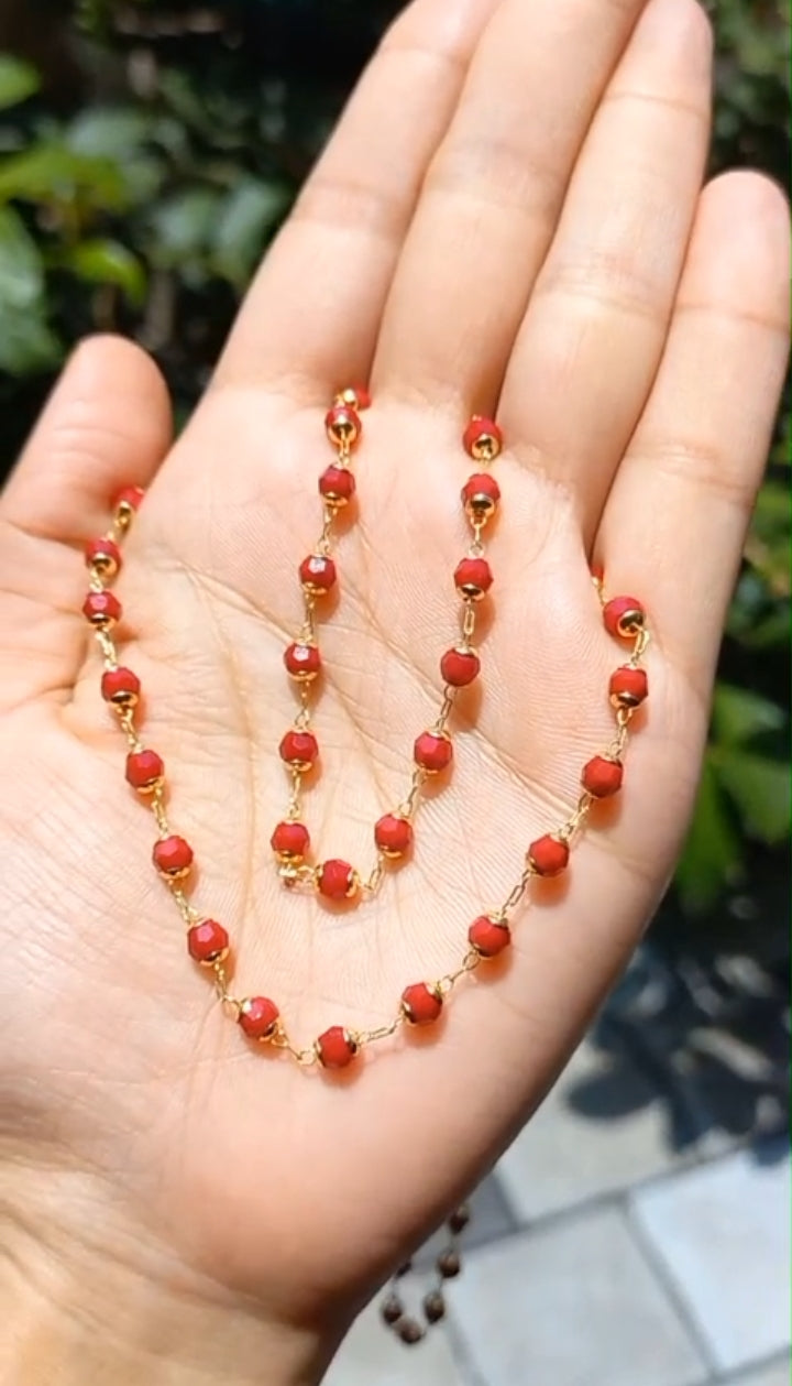 Premium gold plated Coral red Neck piece 
Code : CoralR1 Jewel byjuwaan