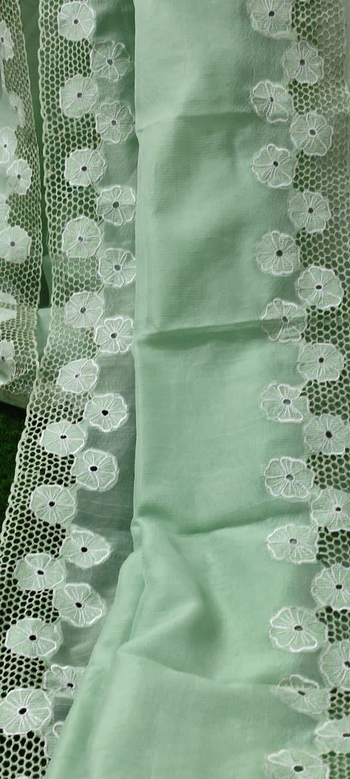 Elegant silky kota cutwork embroidery sarees Silky kota cutwork sarees