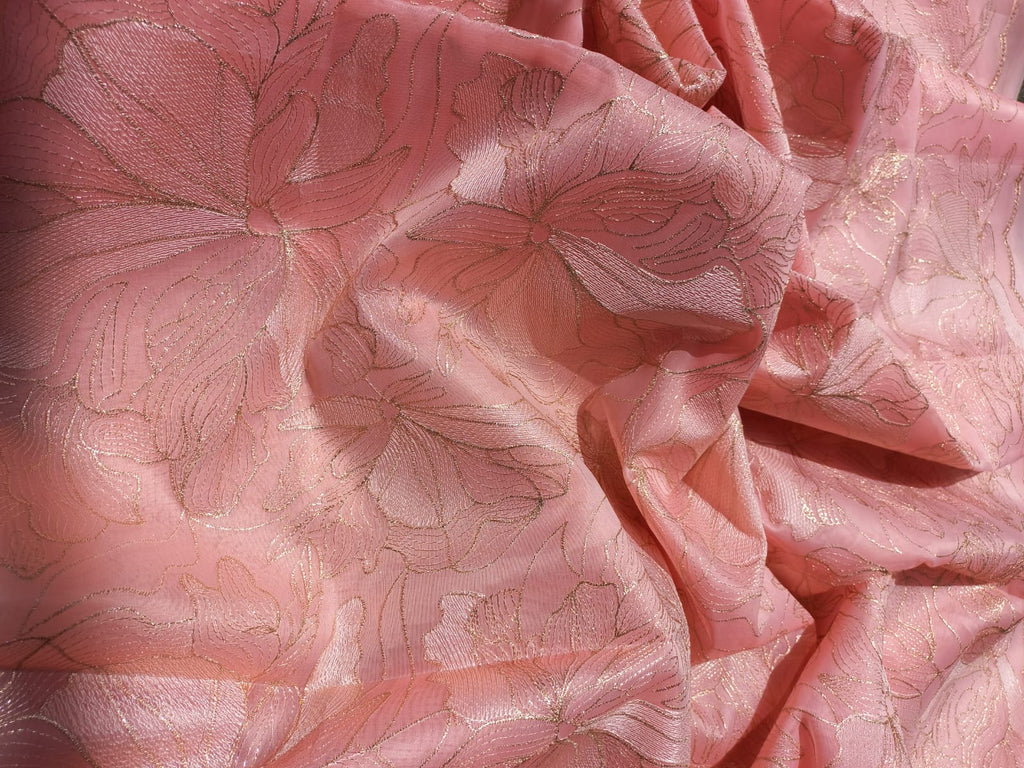 Turkish organza feel giving soft organza fabric Saree Organza