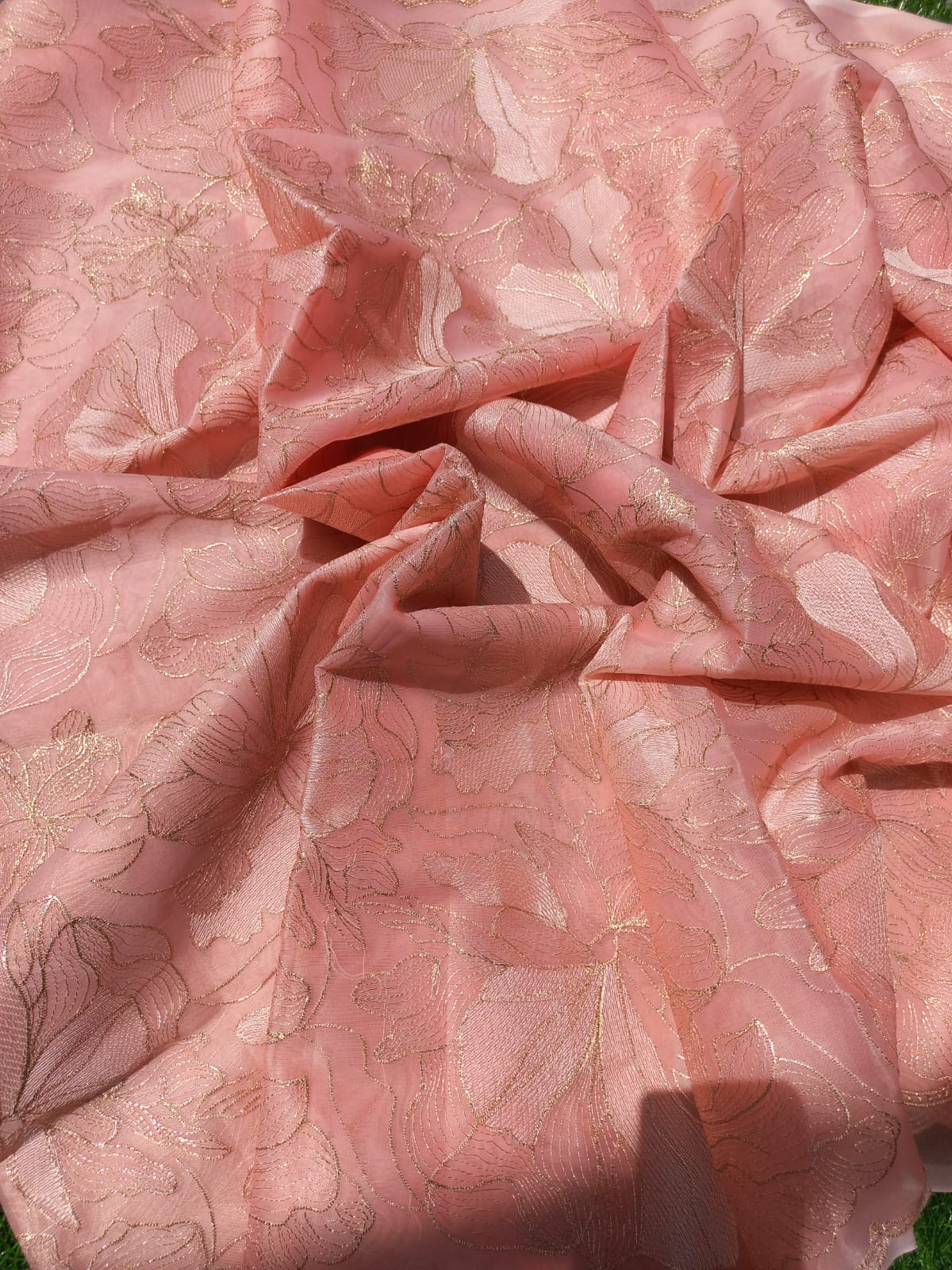 Turkish organza feel giving soft organza fabric Saree Organza